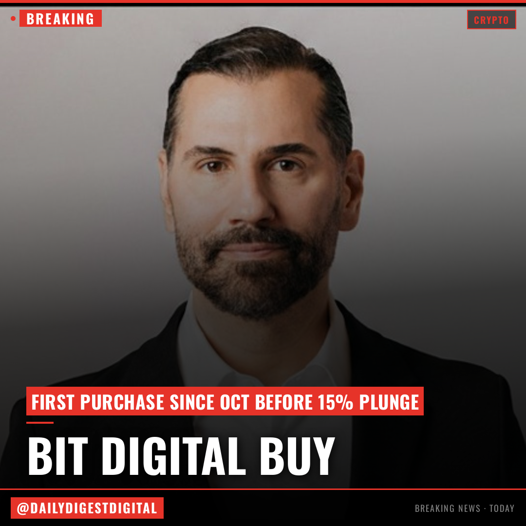 Bit Digital bought $20 million ETH for first time since October before 15% plunge