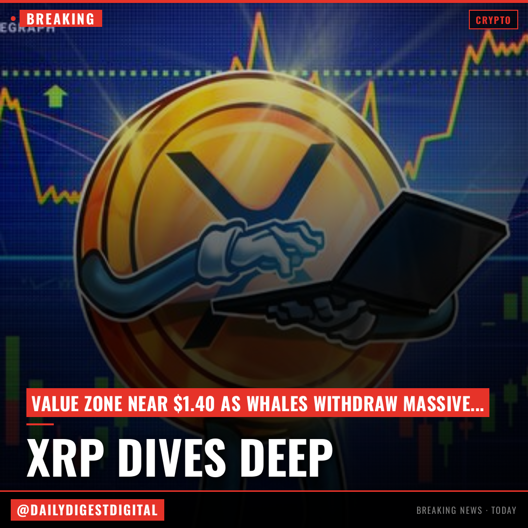 XRP price in ‘value zone’ near $1.40 as whales pull $170M from exchanges