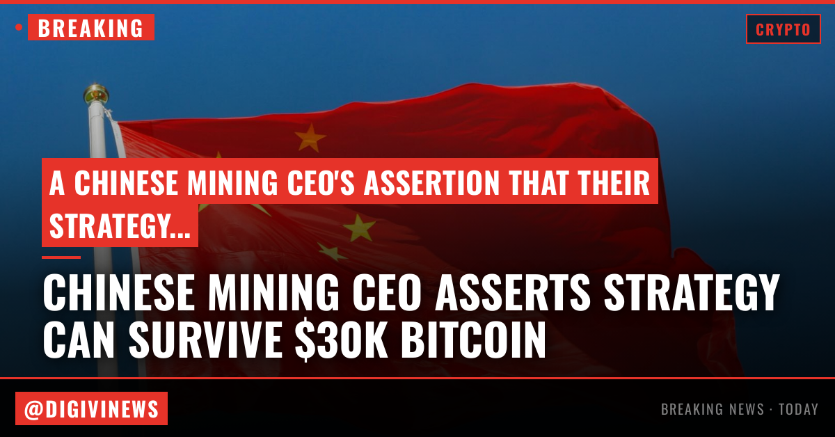Chinese mining CEO says Strategy can survive a $30,000 bitcoin without selling