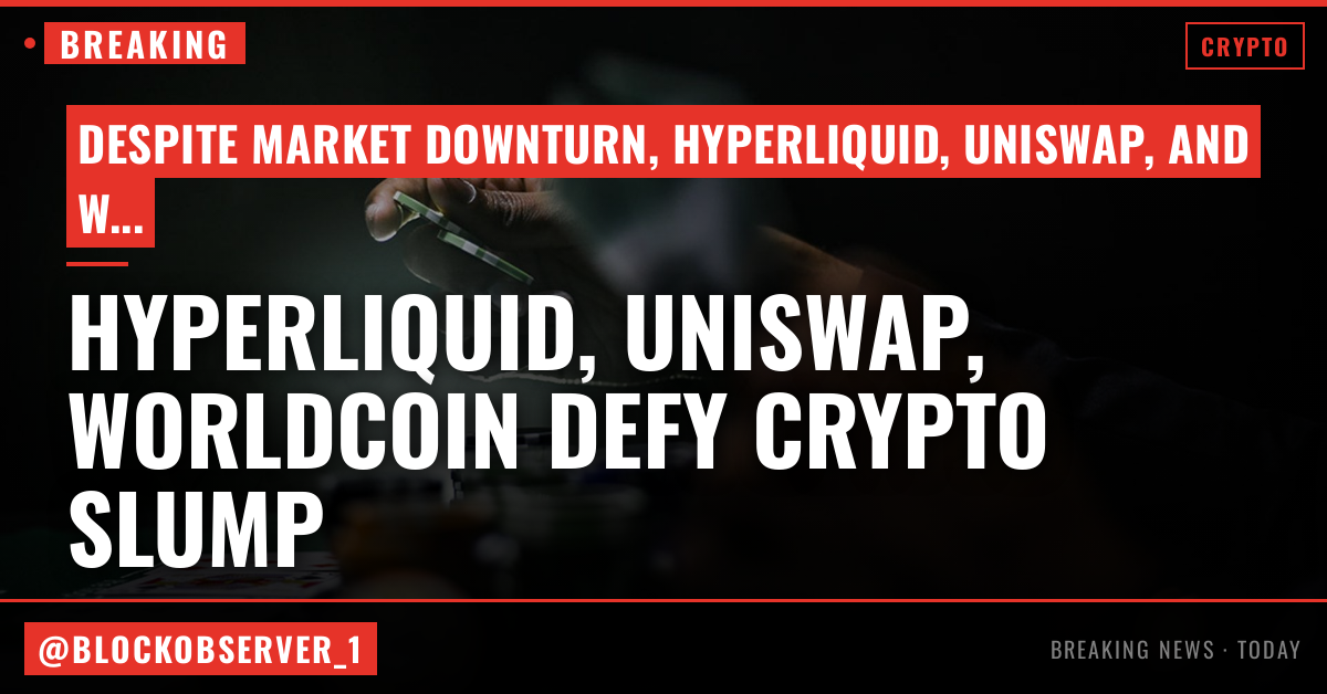 Hyperliquid, Uniswap and Worldcoin buck crypto slump as traders chase AI, DeFi trends