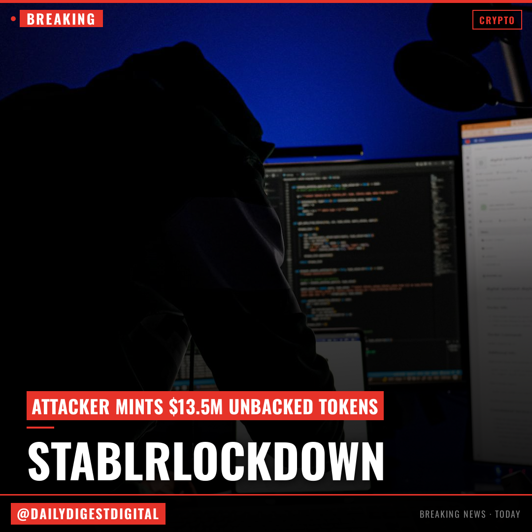 StablR freezes USDR and EURR after attacker mints $13.5 million in unbacked tokens