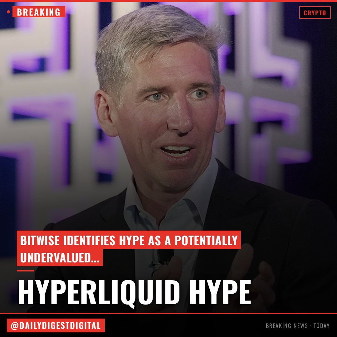 Hyperliquid’s HYPE one of crypto’s most undervalued assets, says Bitwise