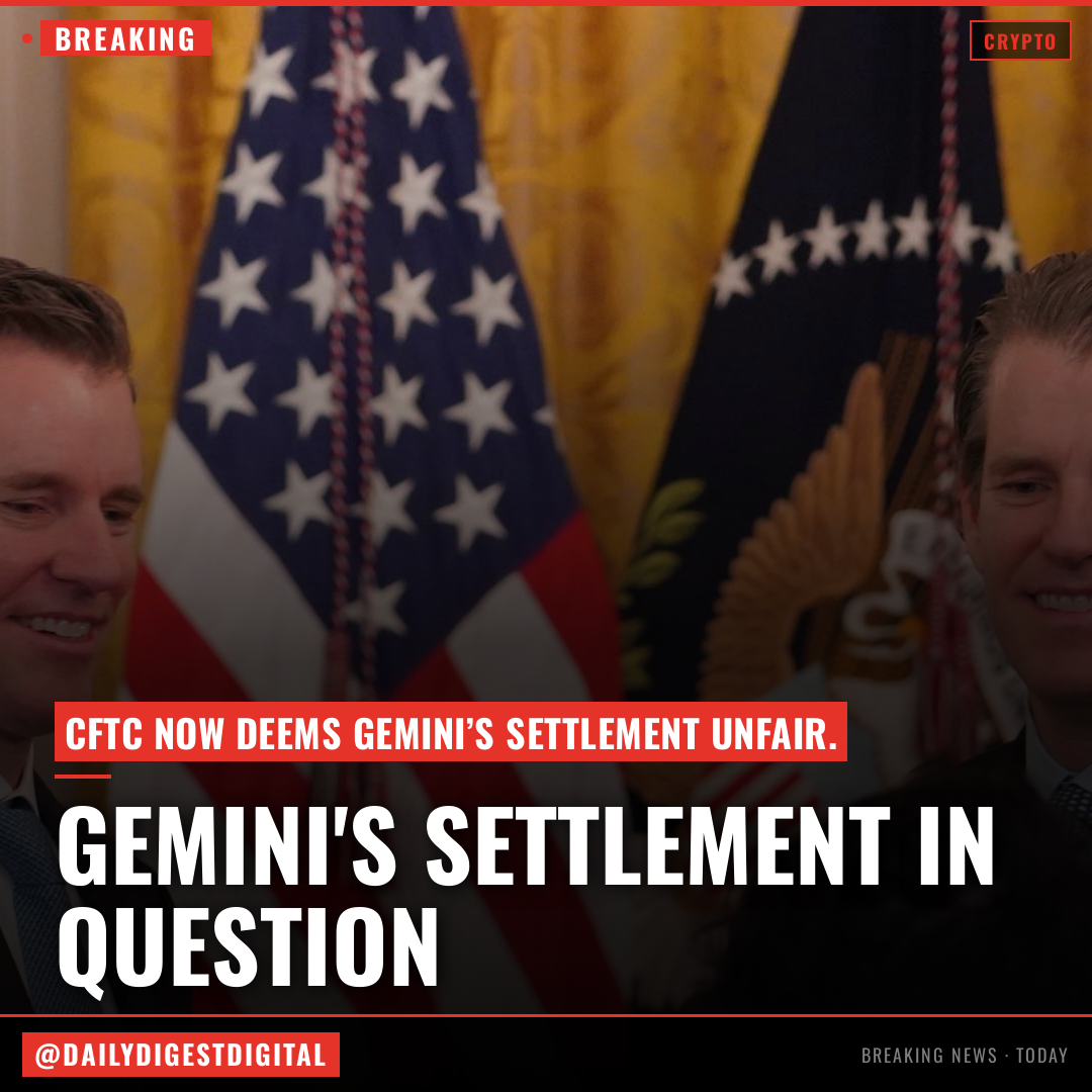 U.S. CFTC files request to erase Gemini settlement that it no longer considers fair