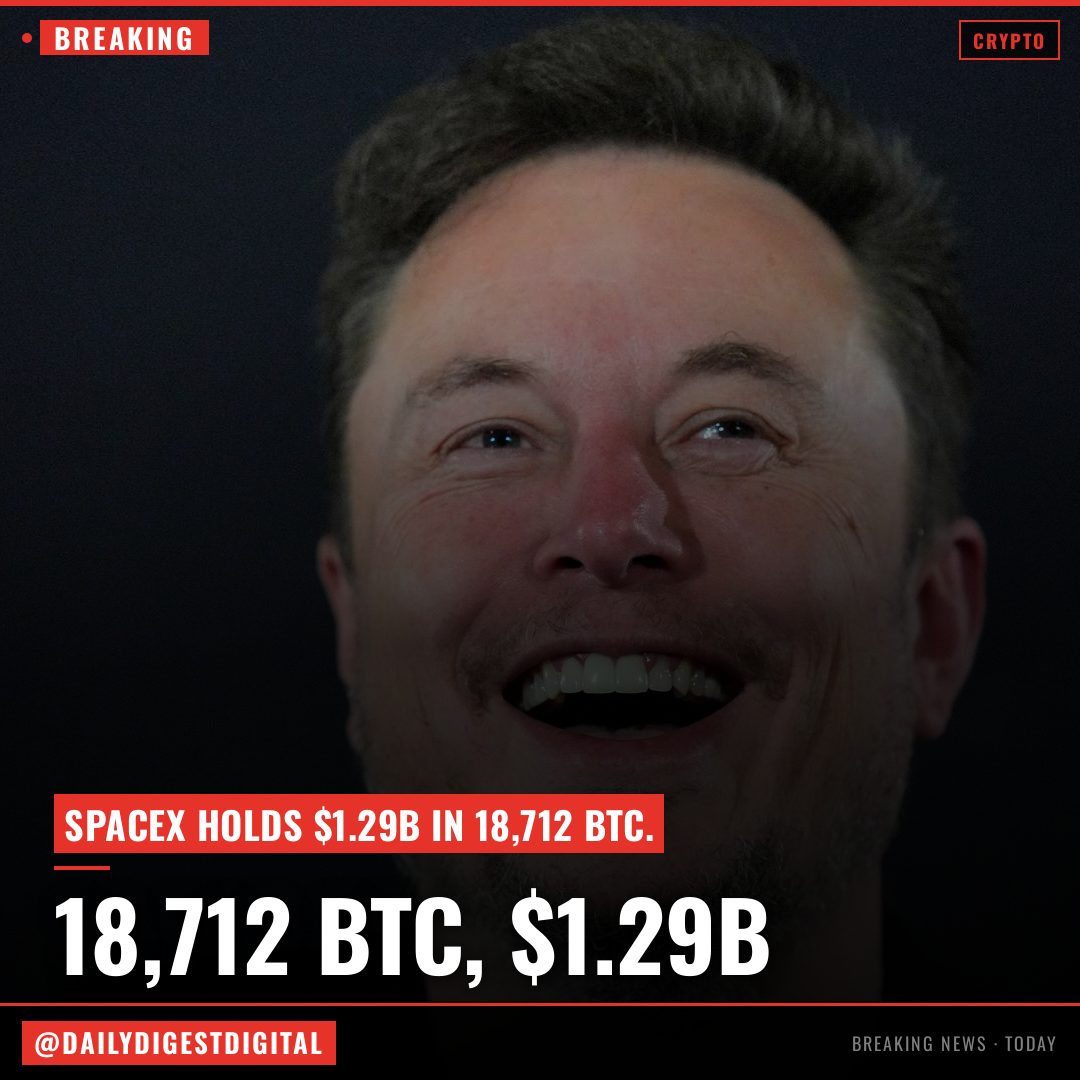 Elon Musk's SpaceX held 18,712 bitcoin at fair value of $1.29 billion at end of Q1, IPO filing shows