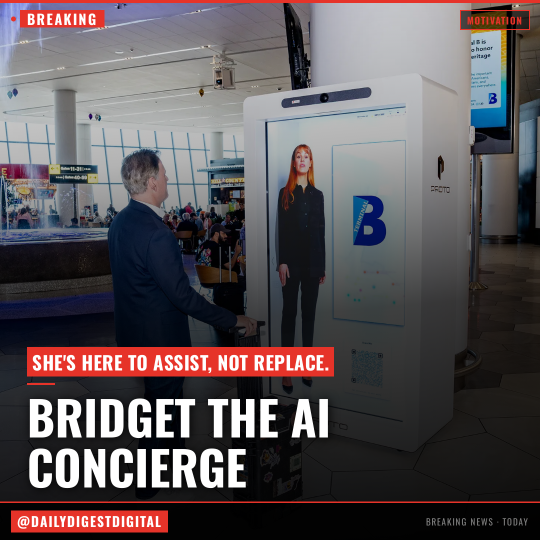 A New York City Airport Just Unveiled a Life-Size AI Hologram Concierge Named ‘Bridget.’ This Is What ‘She’ Does.