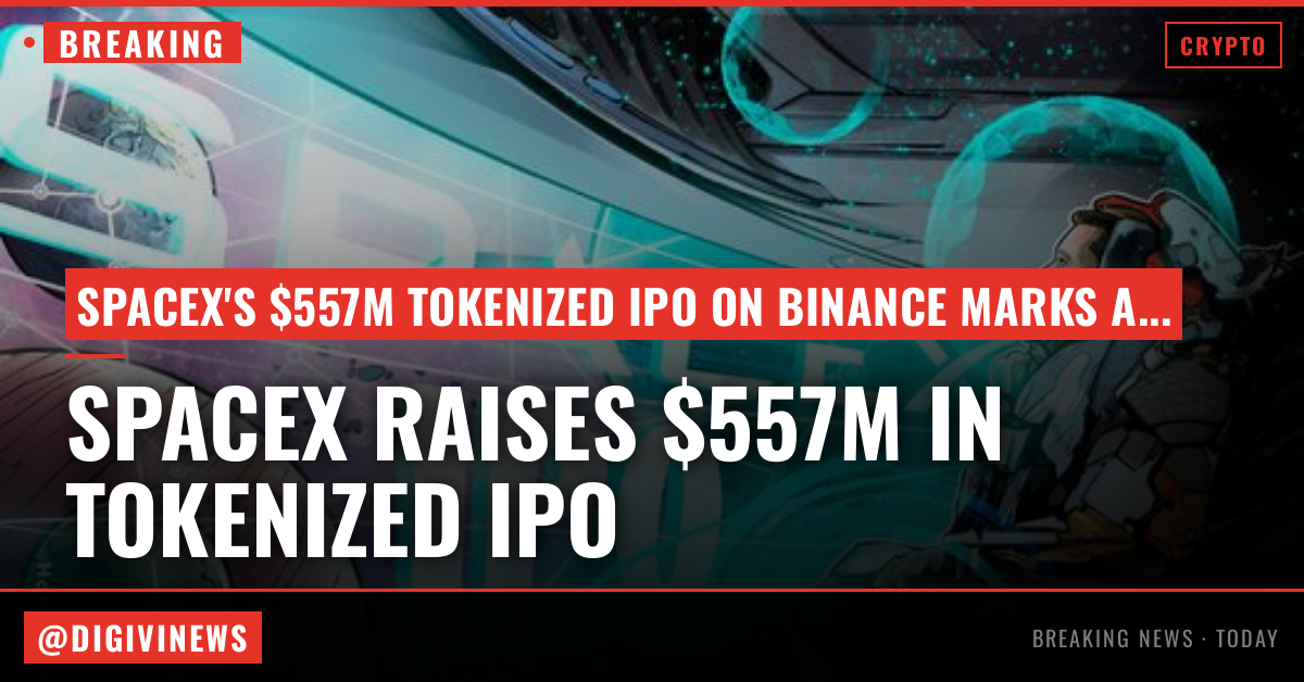 SpaceX tokenized IPO campaign draws $557M on Binance ahead of debut