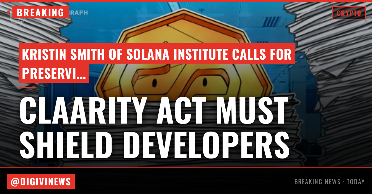 Solana Institute CEO says CLARITY Act must shield open-source developers