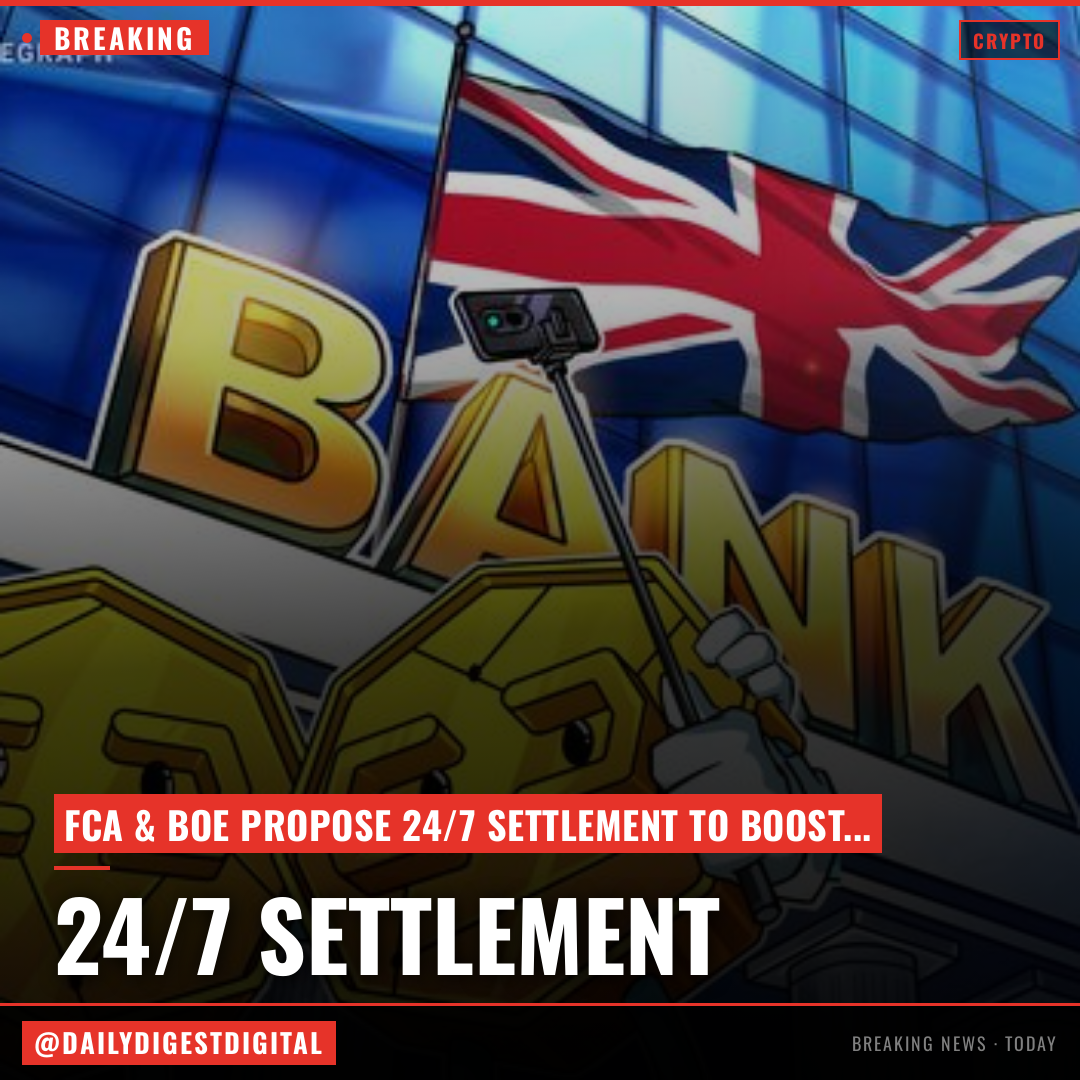 UK proposes near-24/7 settlement to prepare markets for tokenization