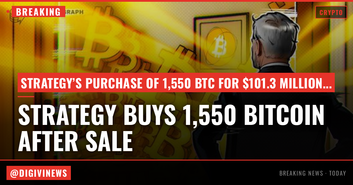 Strategy buys 1,550 Bitcoin after controversial 32 BTC sale