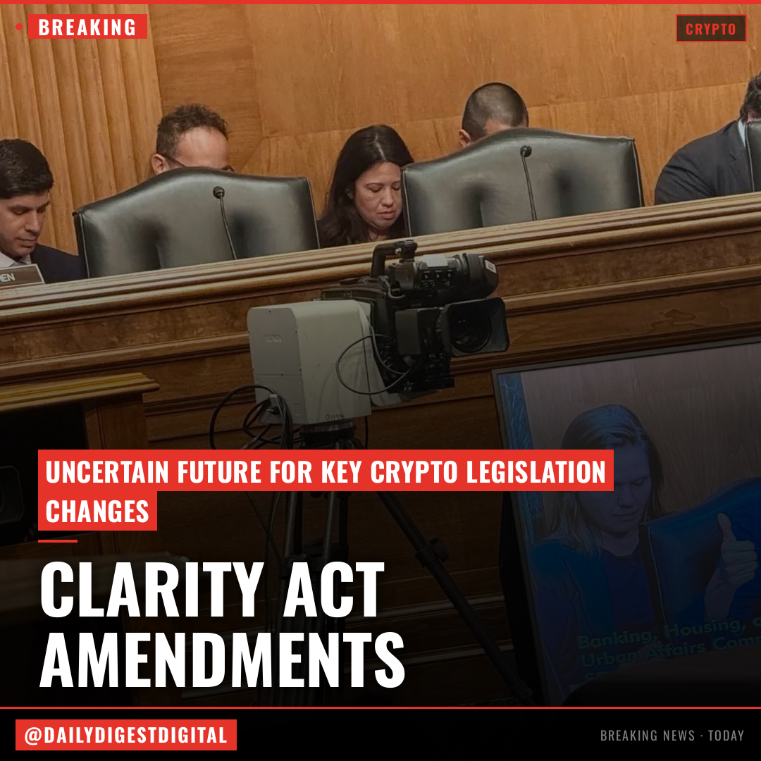 Clarity Act amendments would remake key parts of crypto bill but have doubtful future