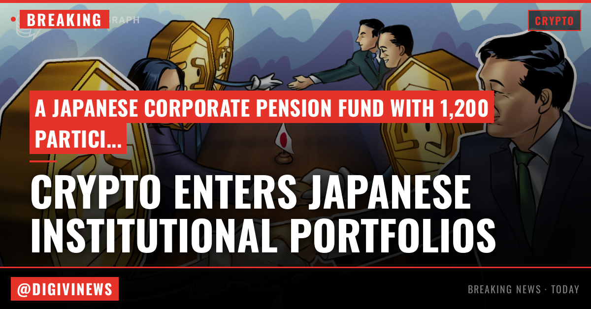 Japanese corporate pension fund plans 1% crypto allocation: Nikkei