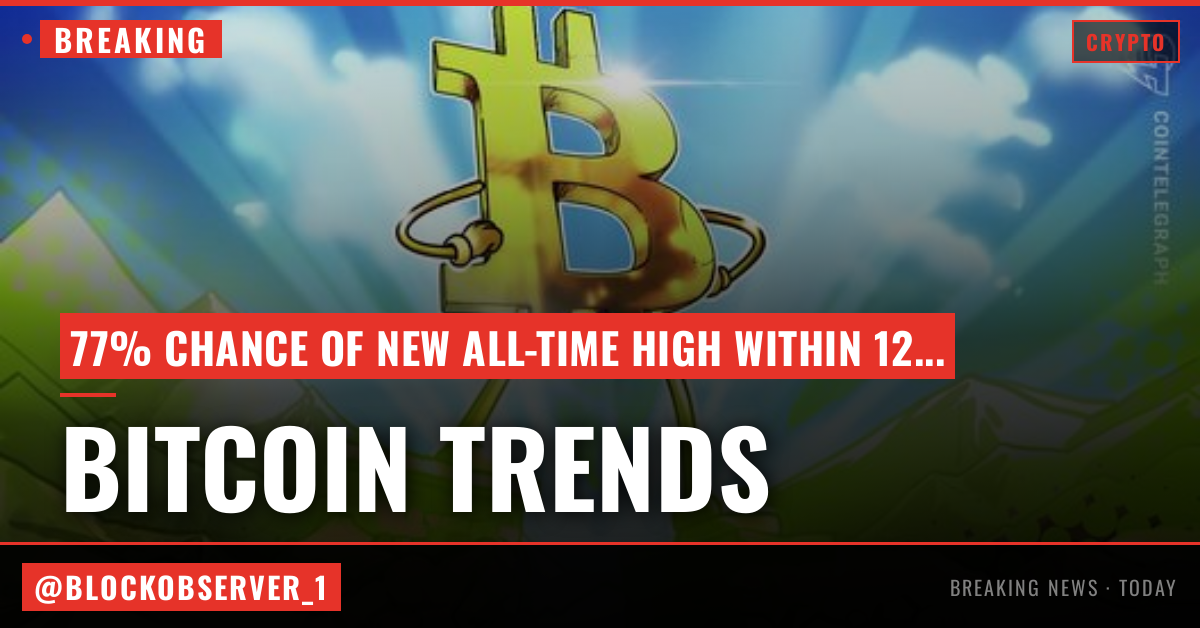 Bitcoin price history suggests 77% odds of new all-time high within a year