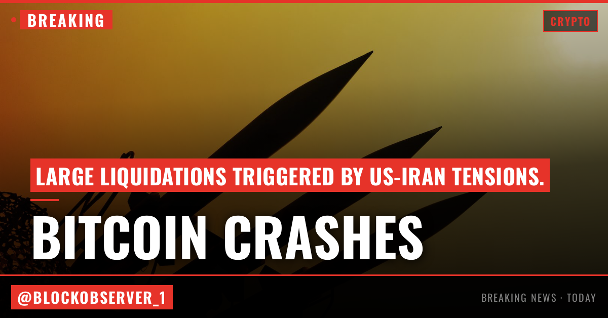 Bitcoin drops below $73,000 as US strikes on Iran spark $1 billion liquidations