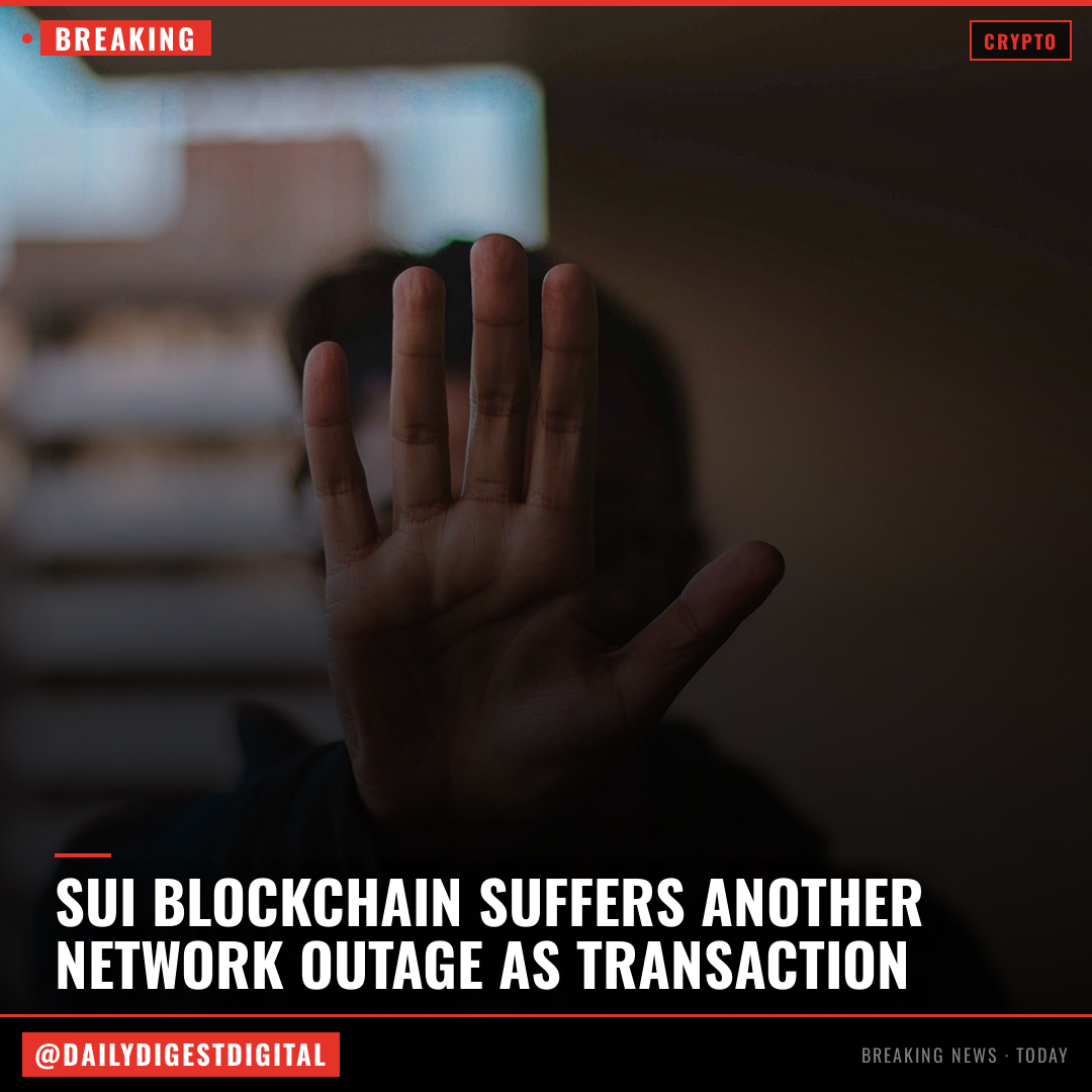 Sui blockchain suffers another network outage as transactions grind to a halt