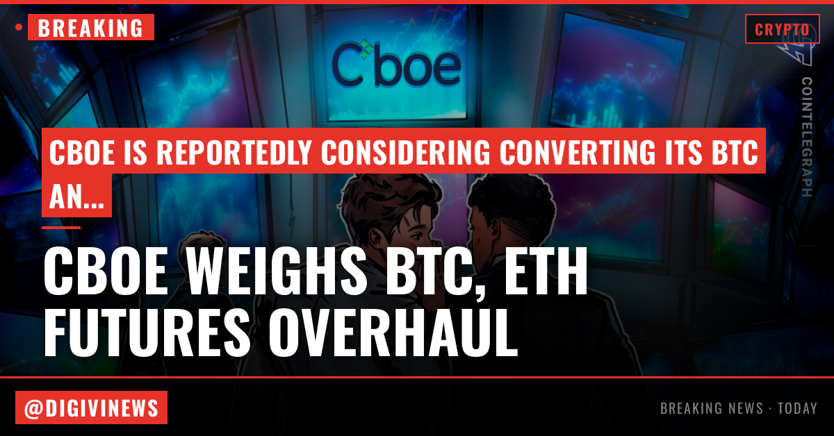 CBOE weighs converting BTC, ETH continuous futures into perpetual futures: Report