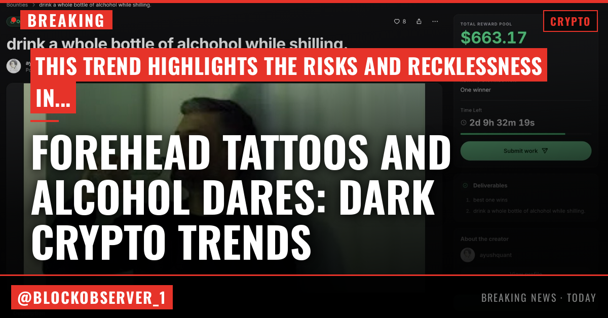 Forehead tattoos and alcohol dares: Inside the dark underbelly of crypto's memecoin craze