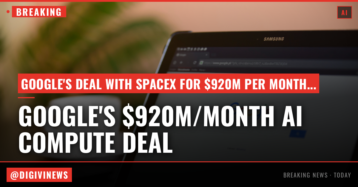 Google will pay SpaceX $920M per month for compute