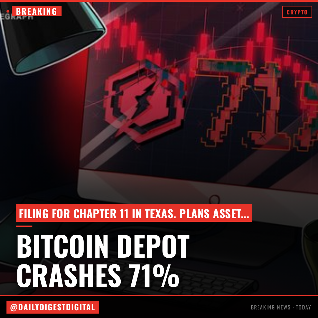 Bitcoin Depot stock crashes 71% premarket after Chapter 11 filing