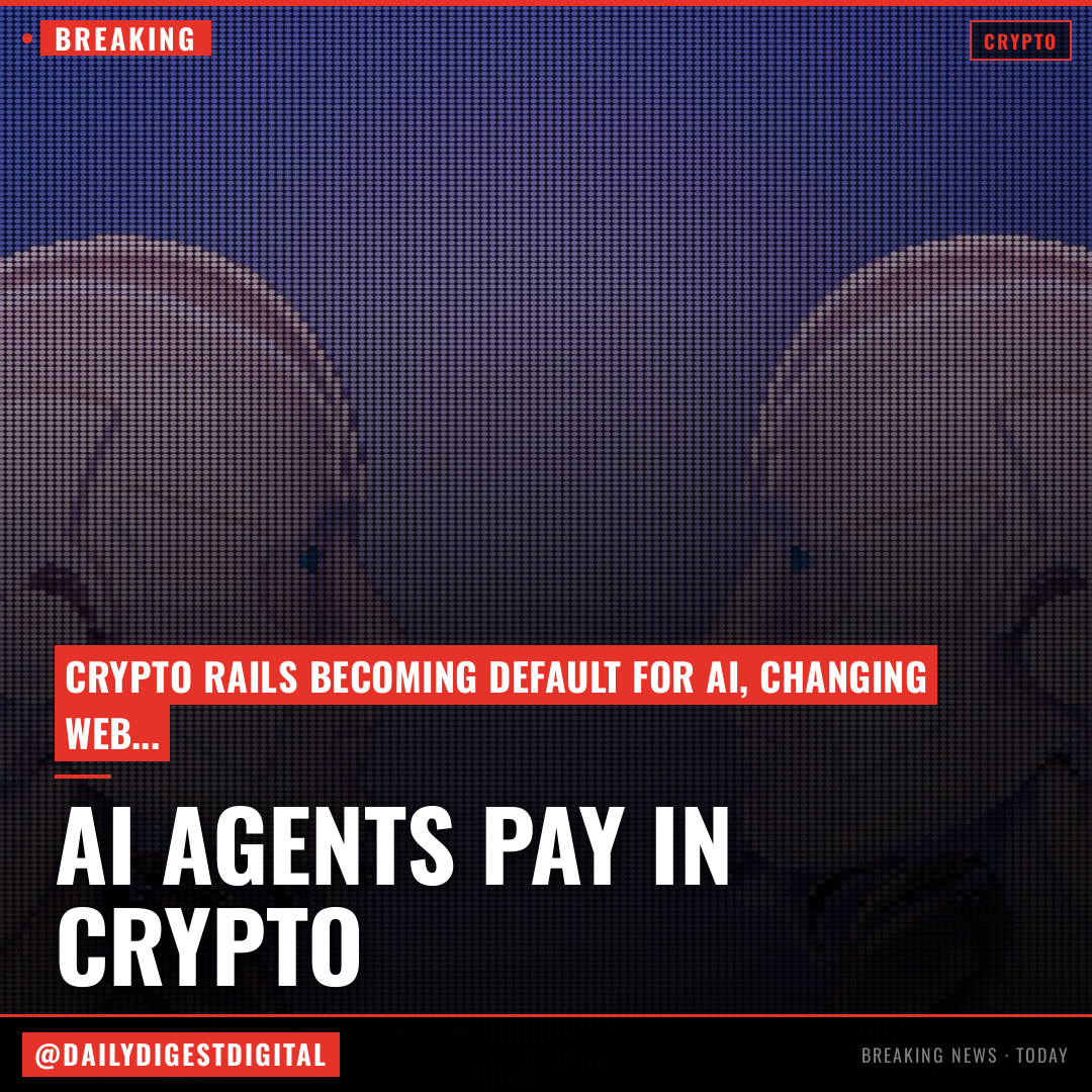 Crypto rails are becoming the default payment layer for AI agents, report says