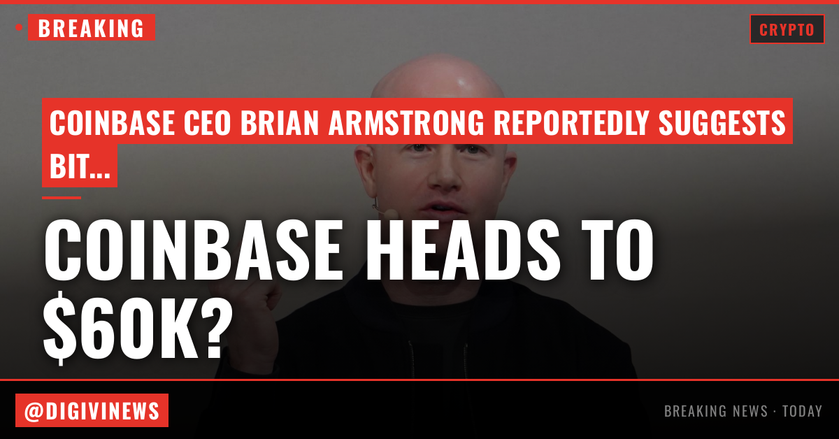 Coinbase's Brian Armstrong says bitcoin may have bottomed at $60,000