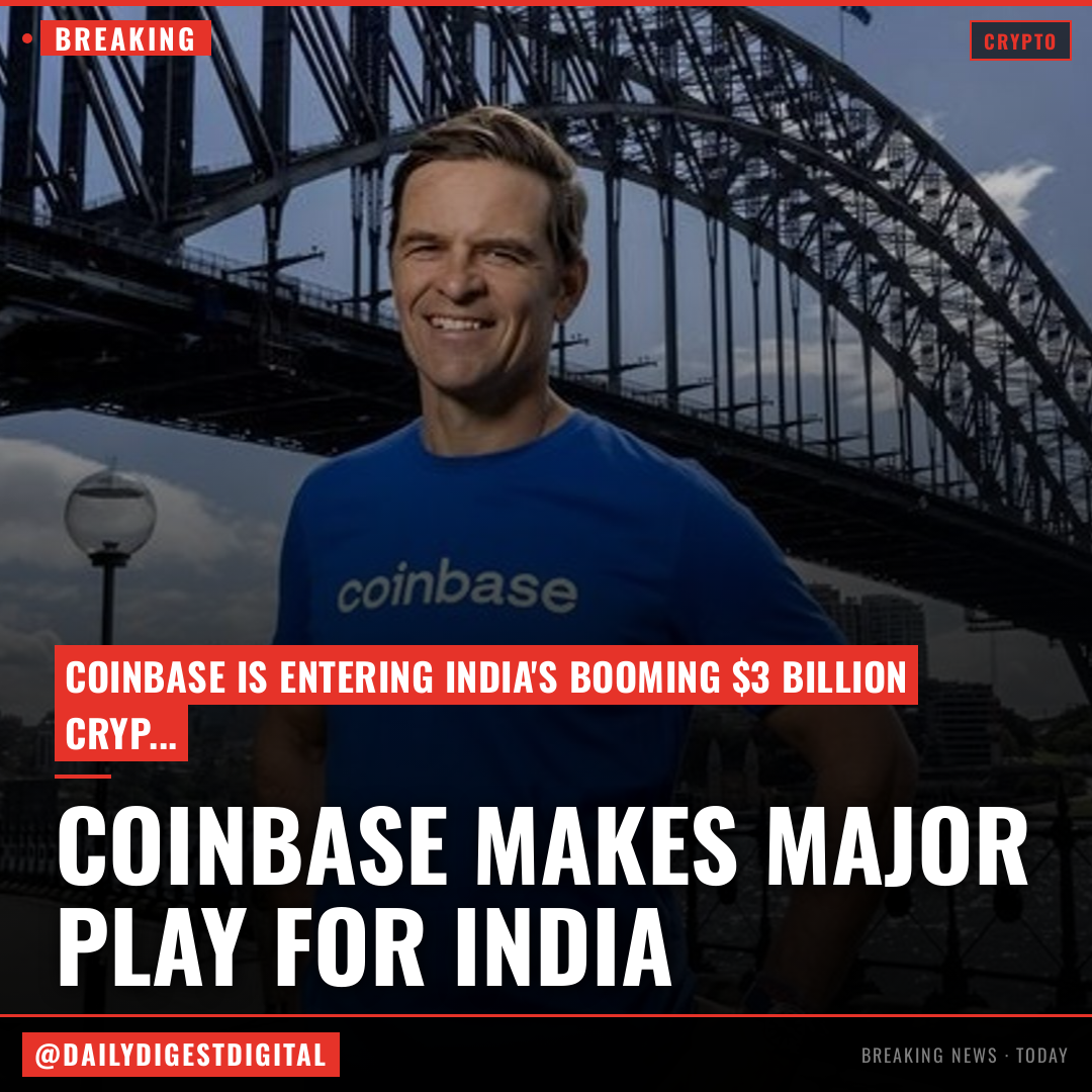 Coinbase makes a major play for India’s booming $3 billion crypto market with local currency launch