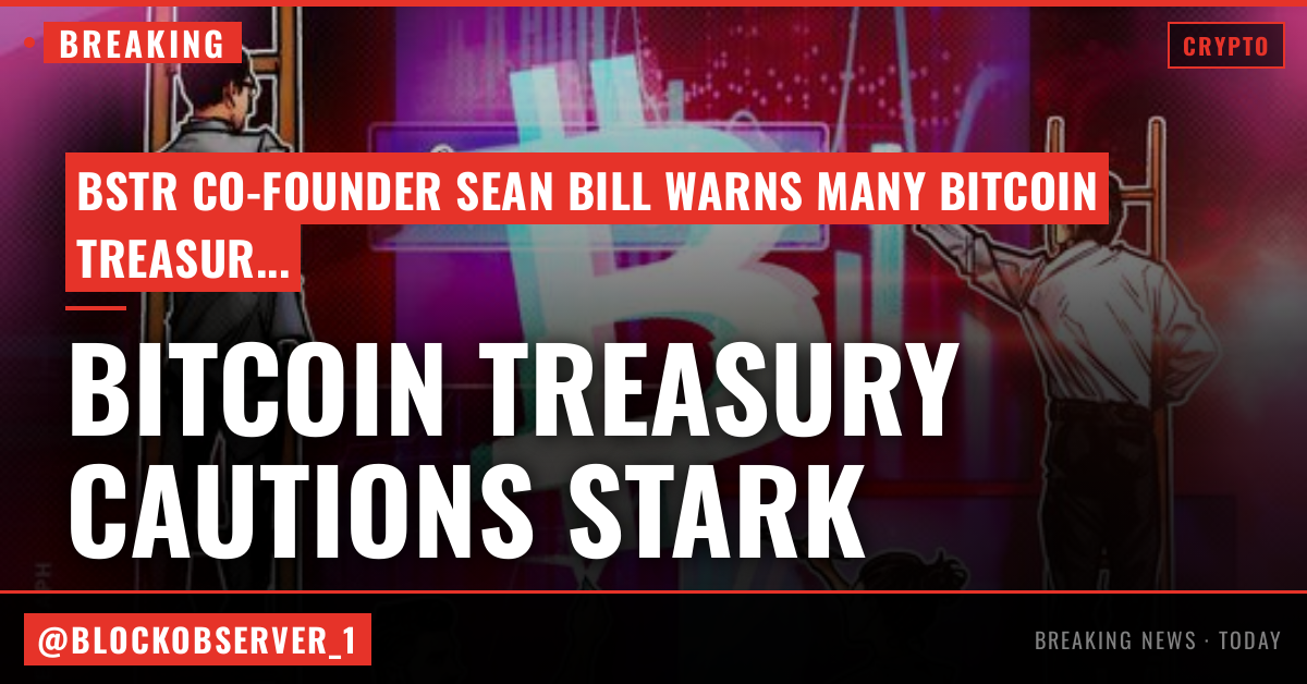 Bitcoin treasury space still has fair share of ‘carnival barkers’: BSTR founder