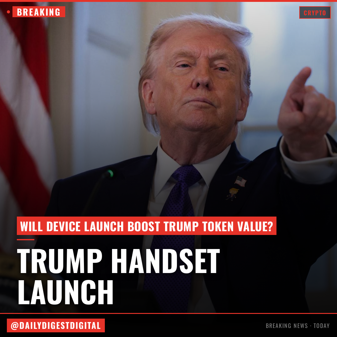 TRUMP token down 5% as namesake handset begins shipping next week