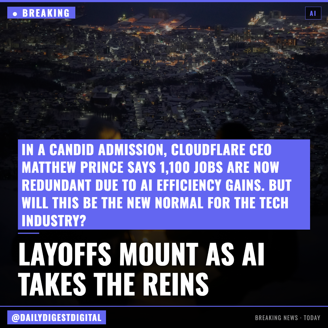 Cloudflare says AI made 1,100 jobs obsolete, even as revenue hit a record high