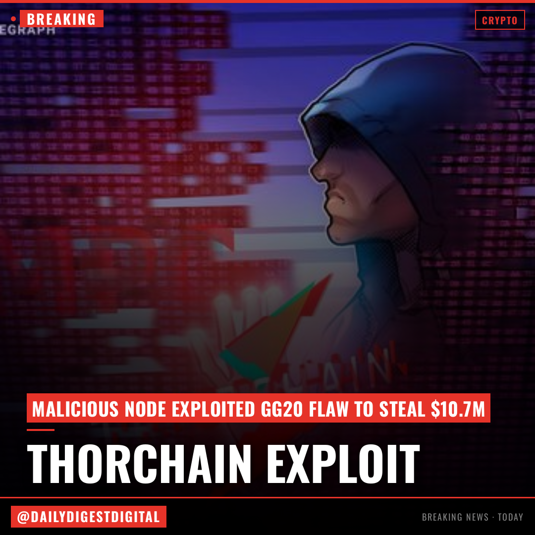THORChain exploit tied to malicious node and GG20 flaw