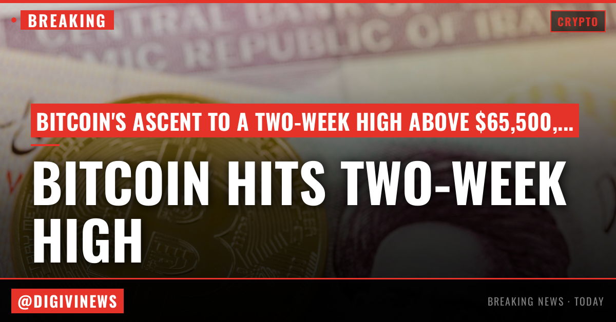 Bitcoin hits a two-week high above $65,500 as the US-Iran deal sends oil sliding
