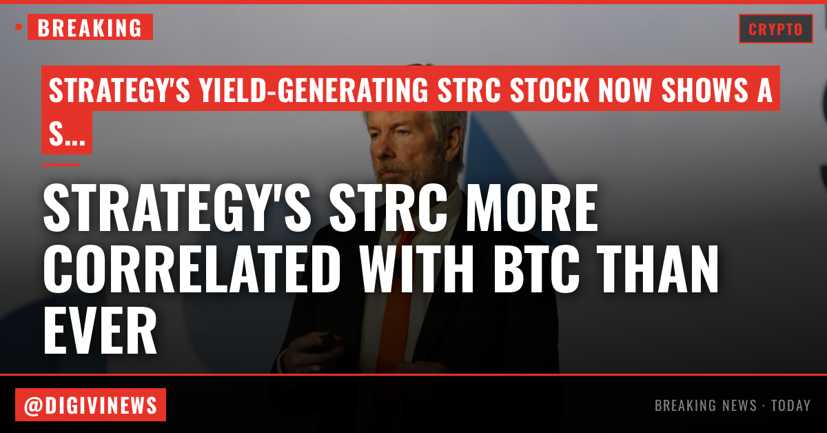 Strategy's yield-generating STRC stock is more correlated with BTC than ever