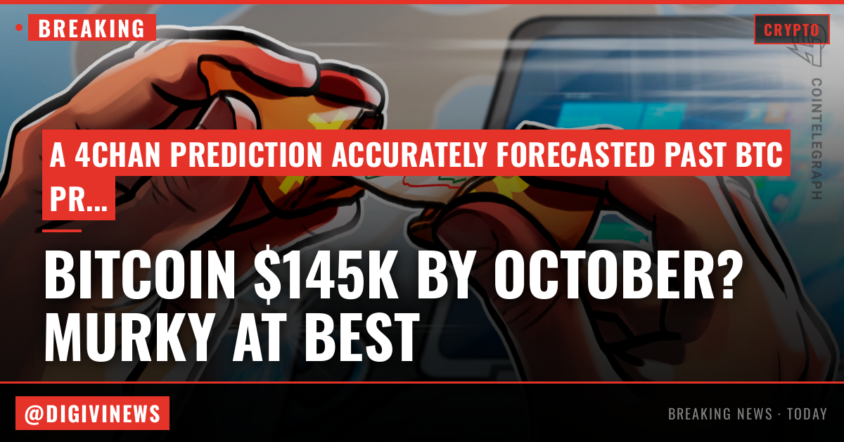 Bitcoin to $145K by October? Why this 'crazy accurate' 4chan prediction is sketchy