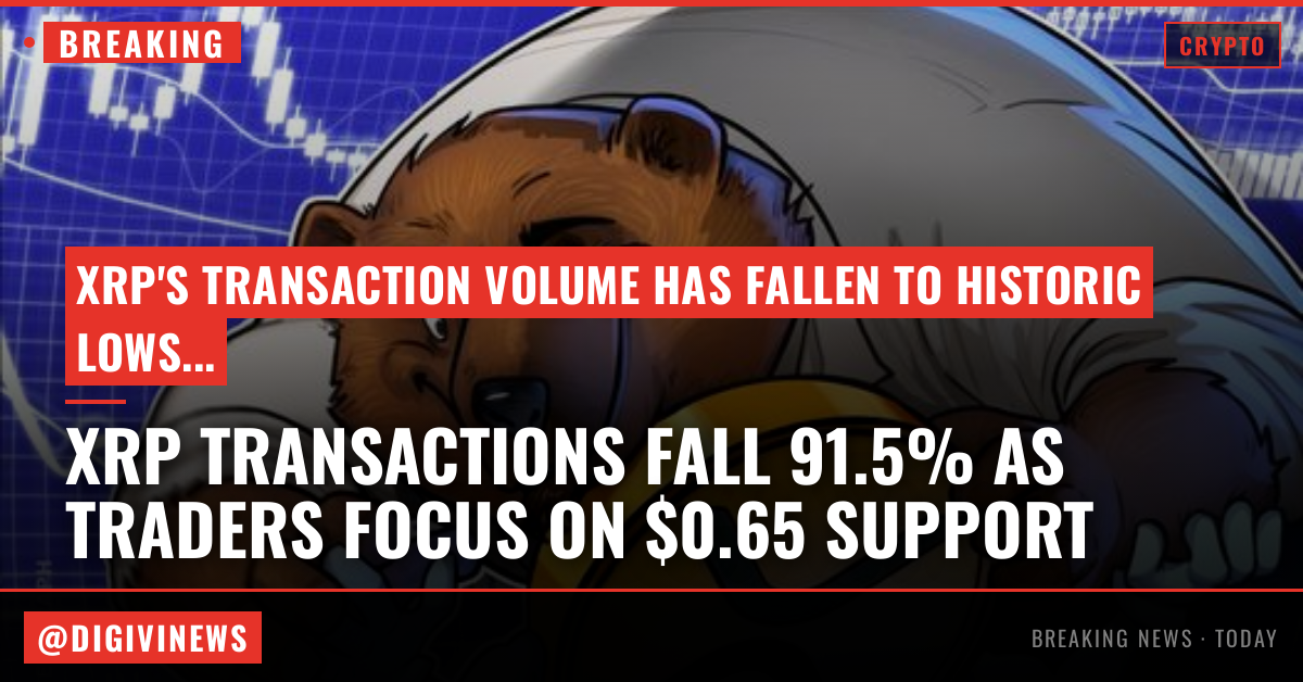 XRP transaction demand falls 91.5% as traders focus on $0.65 support
