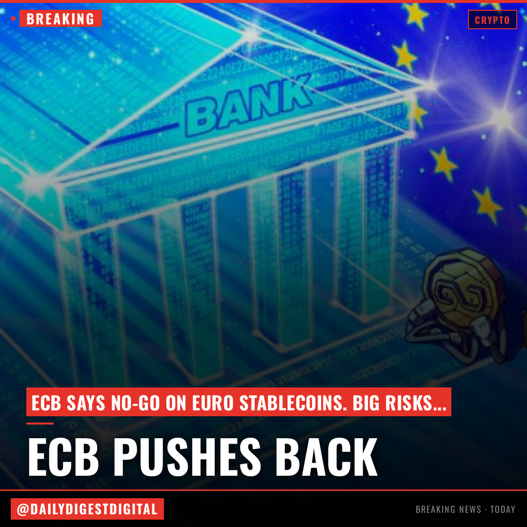 ECB pushes back on euro stablecoin proposals, citing financial stability risks