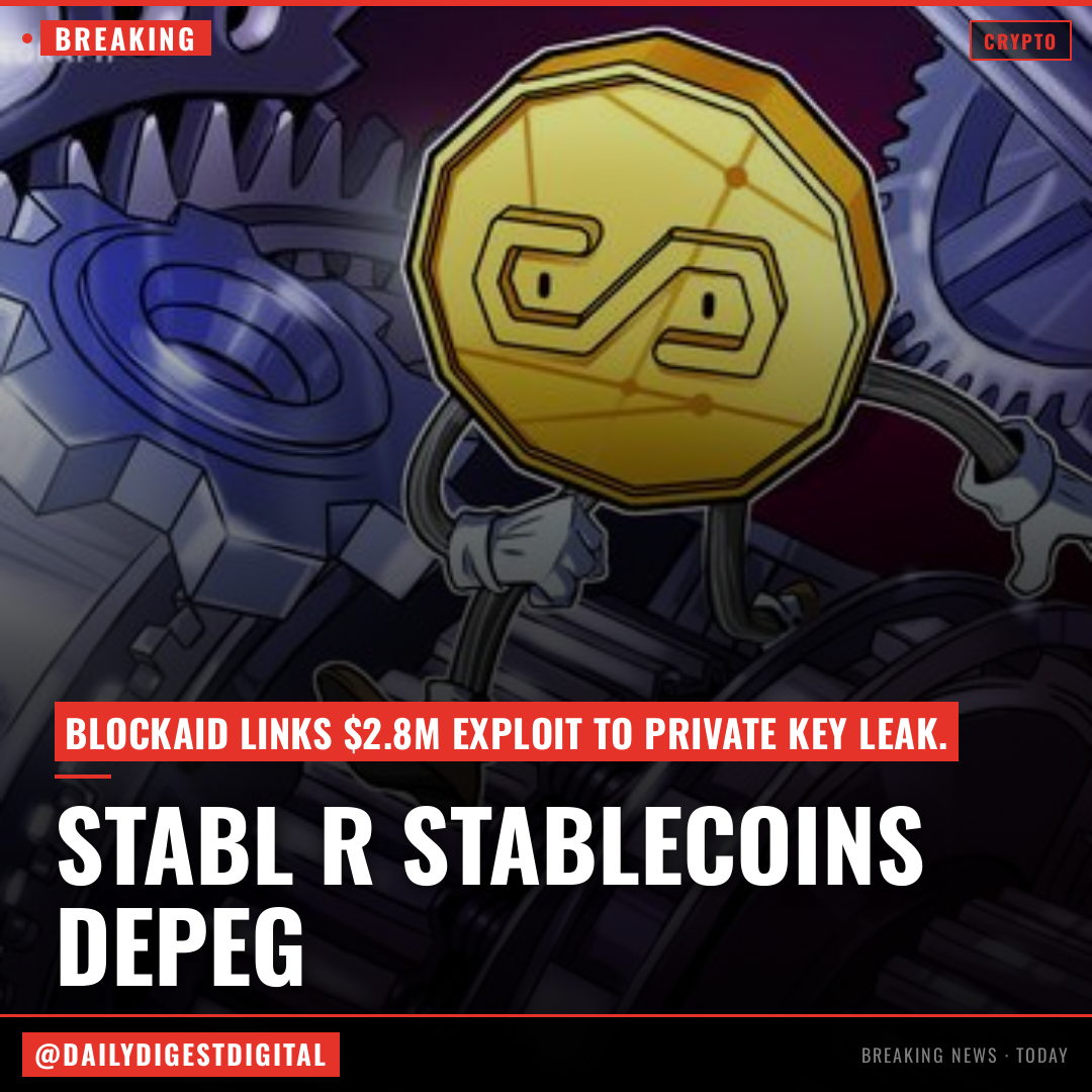 StablR Euro and USD stablecoins depeg amid ongoing $2.8M exploit
