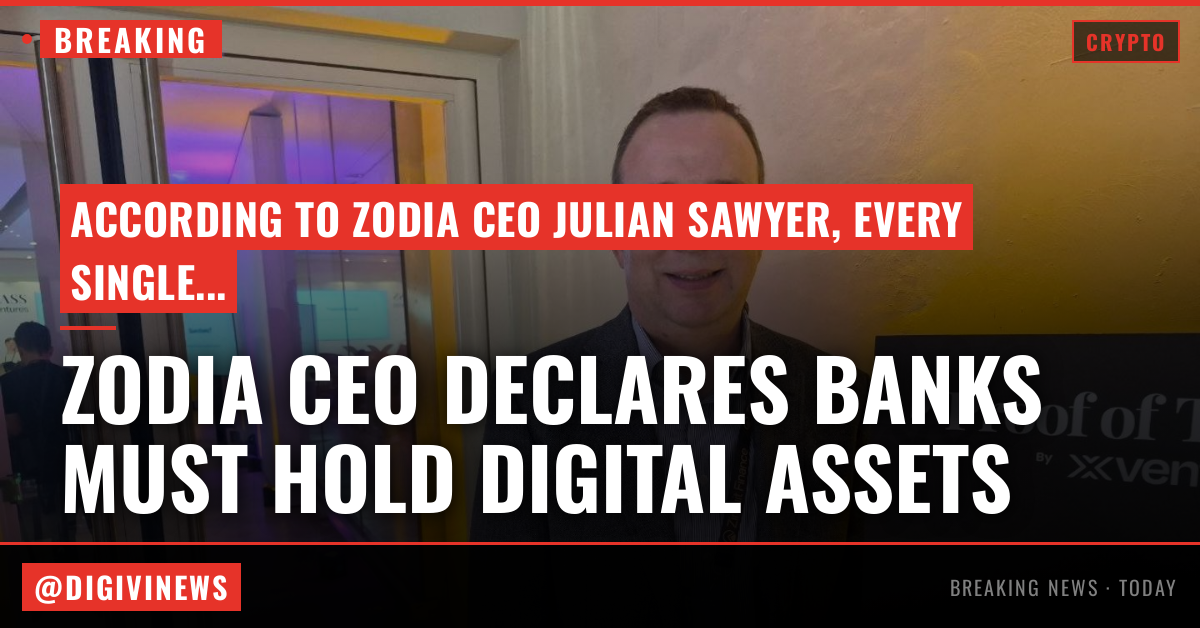 Every single bank will soon need to hold digital assets, says Zodia CEO Julian Sawyer