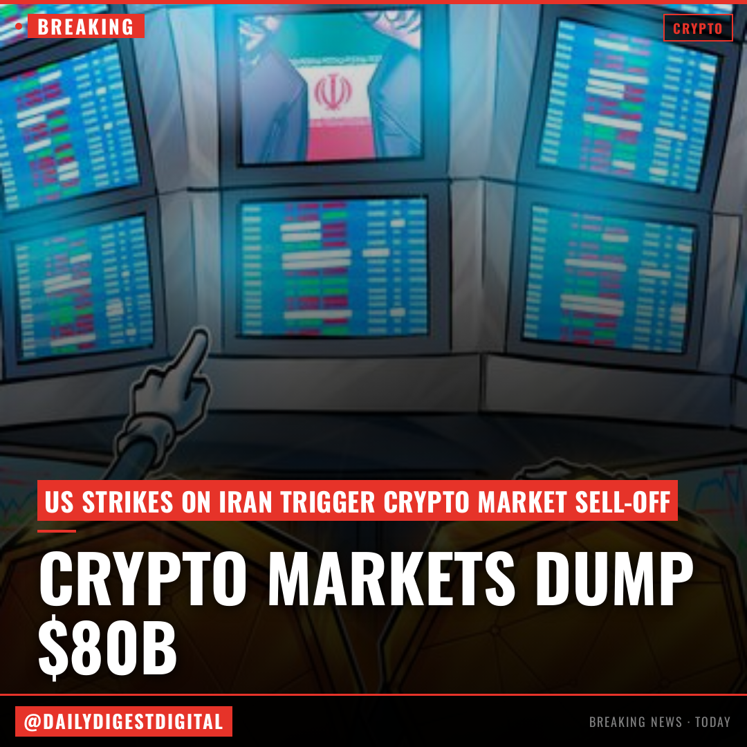 Crypto markets shed $80B after fresh US strikes on Iran