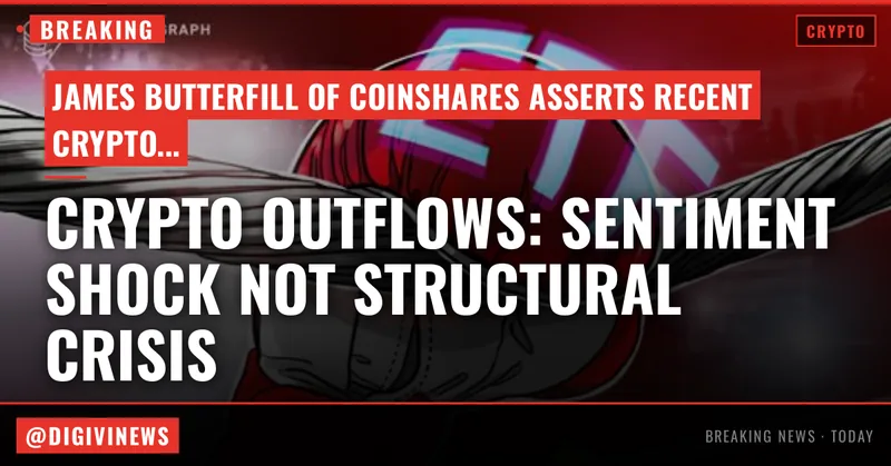 Crypto outflows are sentiment shock, not structural crisis: CoinShares' Butterfill