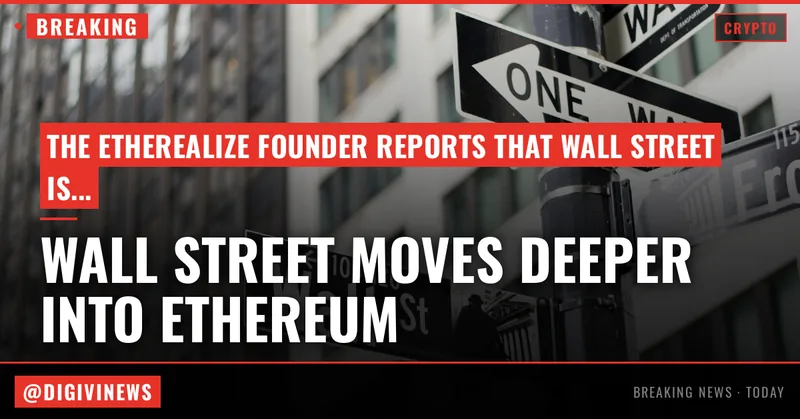 Wall Street is moving past crypto pilots and deeper into Ethereum, says Etherealize founder