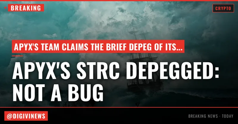 Apyx's STRC collateralized stablecoin suffers a brief depeg. Protocol says its a feature, not bug