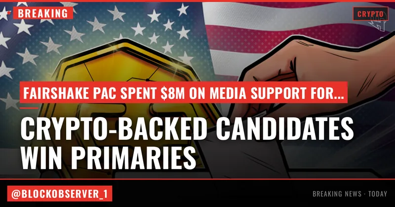 Crypto-backed candidates notch wins in three US state primaries