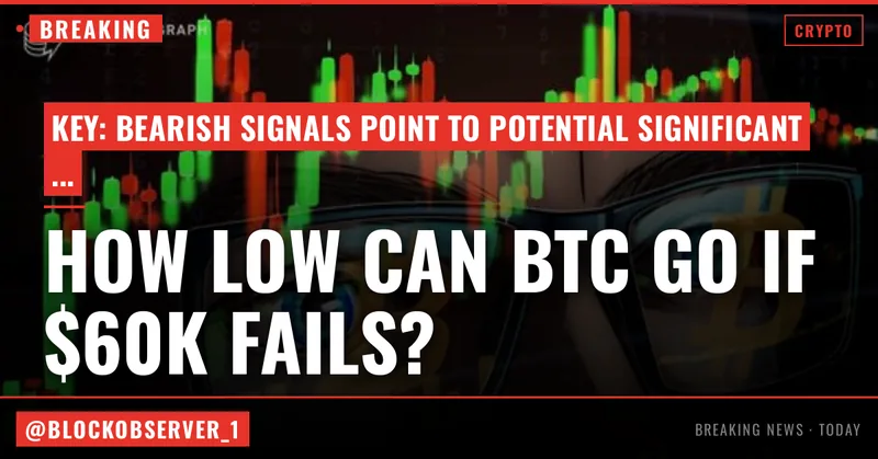 How low can Bitcoin price go if $60K support fails?