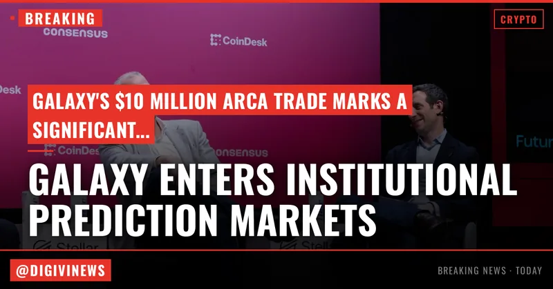 Galaxy enters institutional prediction markets with $10 million Arca trade