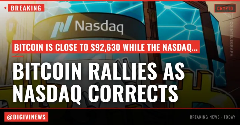 What happens to Bitcoin if the Nasdaq falls further?
