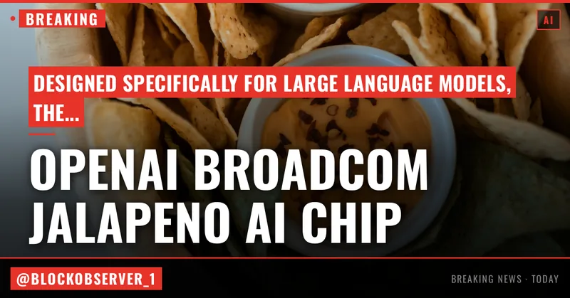 OpenAI unveils first custom AI inference chip, Jalapeño, with Broadcom — and its development was sped-up with OpenAI's own models