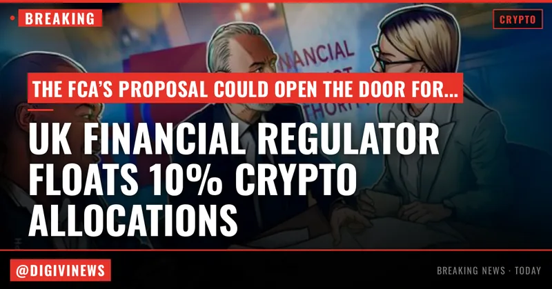 UK financial regulator floats allowing 10% crypto allocations for retail funds