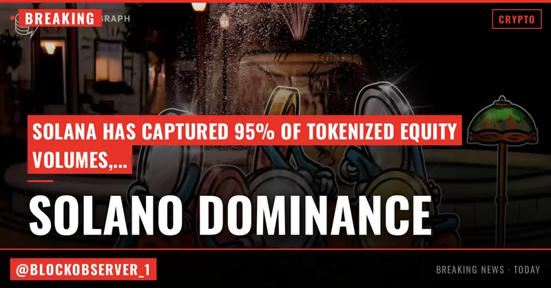 Solana grabs 95% of tokenized equity as traders debate if SOL bottom is in