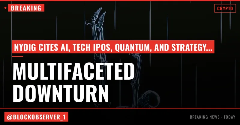 Bitcoin's slide has no single cause. AI, tech IPOs, quantum, Strategy sale all play a role, NYDIG says