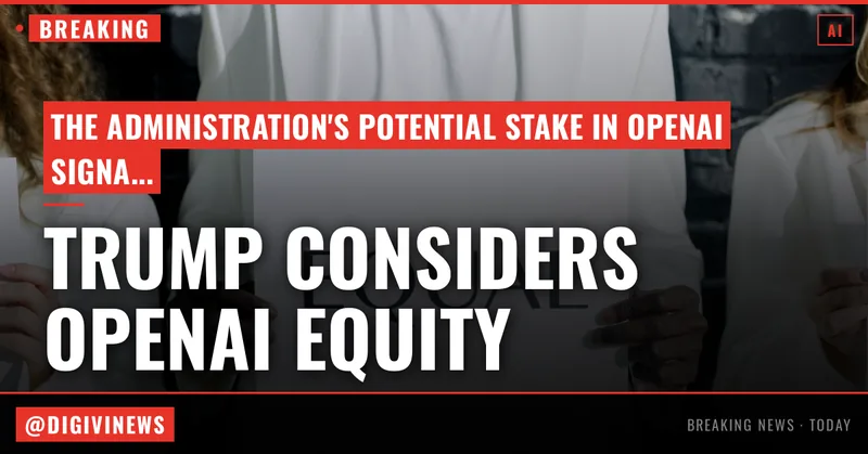 The Trump administration might take an equity stake in OpenAI