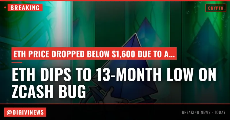 ETH falls to 13-month low on Zcash bug, Bitcoin below $60K: Is $1.4K next?